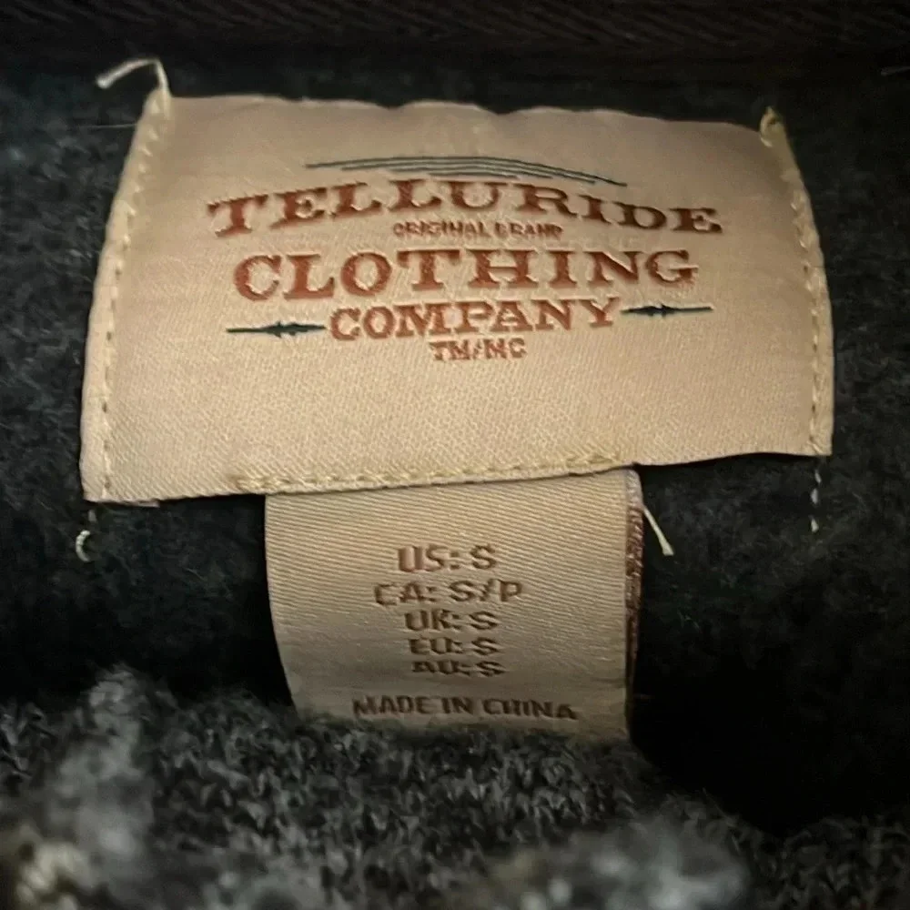 Telluride | New Pullover heather gray top sweater Men’s size S warm long sleeve